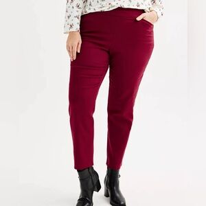 Plus Size Croft & Barrow® Effortless Stretch Pull-On Straight-Leg Pants